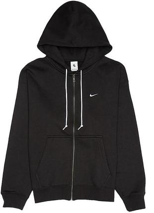 Толстовка nike solo swoosh fullzip hoodie black dr0403-010 l dr0403-010