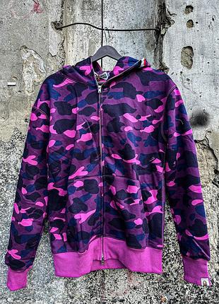 Соуп худи bape фиолетовая xxl