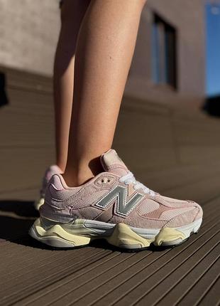 Кроссовки new balance 9060 для женщин розовые удобные легкие нью баланс 9060 замшевые для повседневной носки