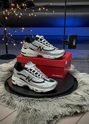 Кросівки new balance 1000 нью баланс 1000 сріблясті зі шкіри та сітки для чоловіків спортивні