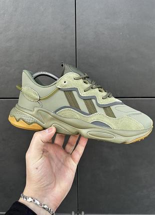 Adidas ozweego olive, кроссовки мужские адидас озвиго азвиго зеленые оливковые