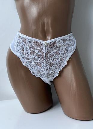 ✅3=4✅білі мереживні труси  трусики з мереживом ann summers