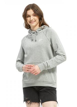 Женское худи найк оригинал nike w essential fleece hoodie grey bv4124-063 xs bv4124-063