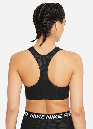 Жіночий топ найк оригінал nike w np df swsh lepard shine bra dd1117-010