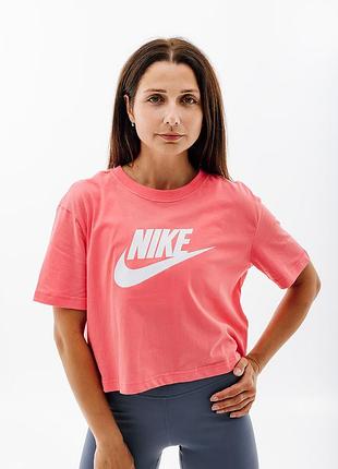 Женская футболка найк оригинал nike w nsw tee essntl crp icn ftr bv6175-894