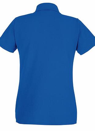 Женская футболка поло, тенниска premium polo lady-fit, 100% хлопок l, 51 ярко-синий