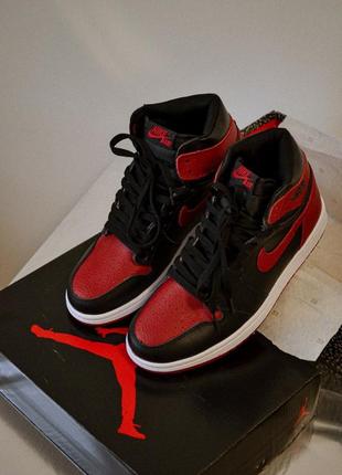 Nike jordan black red, мужские высокие кроссовки найк эир джордан2 фото