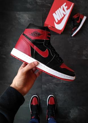 Nike jordan black red, мужские высокие кроссовки найк эир джордан5 фото