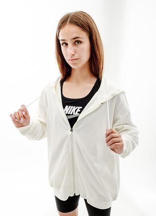 Жіноча кофта найк оригінал nike w nsw jrsy os fz hoodie dm6415-133