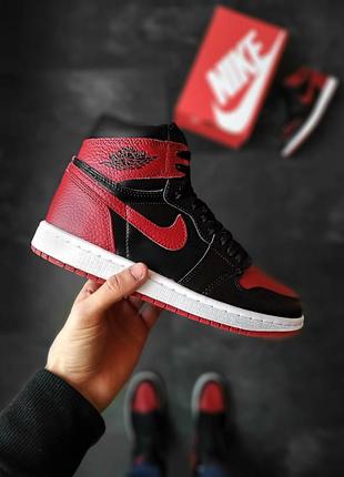 Nike jordan black red, мужские высокие кроссовки найк эир джордан6 фото