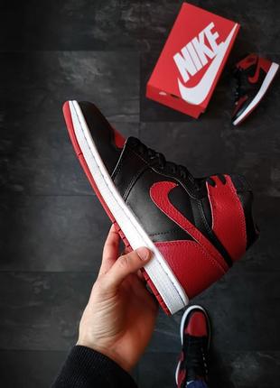Nike jordan black red, мужские высокие кроссовки найк эир джордан9 фото