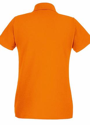 Женская футболка поло, тенниска premium polo lady-fit, 100% хлопок xs, 44 оранжевый