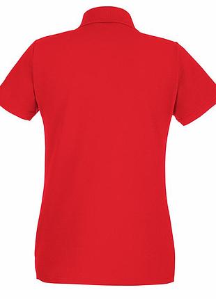 Женская футболка поло, тенниска premium polo lady-fit, 100% хлопок 2xl, 40 красный