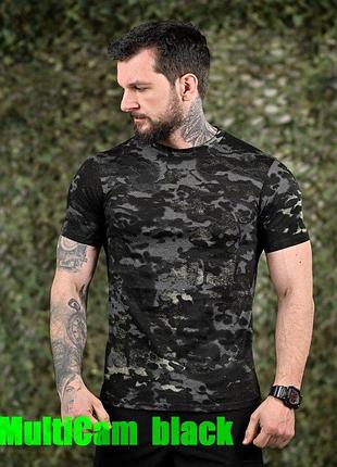 Хлопкова футболка тактична patriot multicam black дл6383