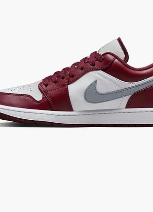 Кроссовки jordan 1 low white bordeaux 553558-615 44.5