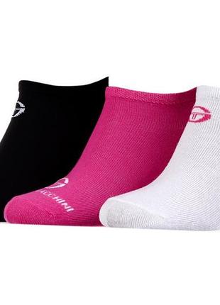 Жіночі шкарпетки сергіо тачіні оригінал sergio tacchini 3-pack чорний, білий, рожевий жін 36-41 13898015-2