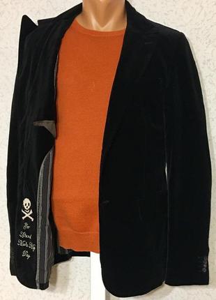 Шикарный велюровый мужской пиджак1 фото