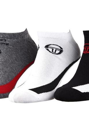 Носки sergio tacchini 3-pack черный, белый, серый уни 39-42 93242541-2