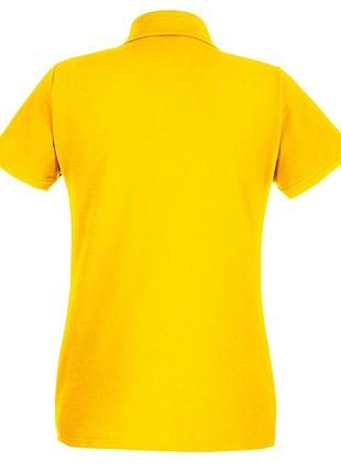 Женская футболка поло, тенниска premium polo lady-fit, 100% хлопок xs, 34 солнечно желтый