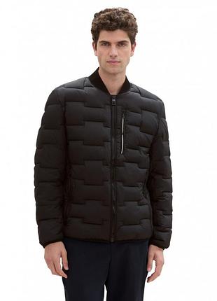 Куртка quilted bomber jacket 1042119-29999 tom tailor s чорний 1042119-29999