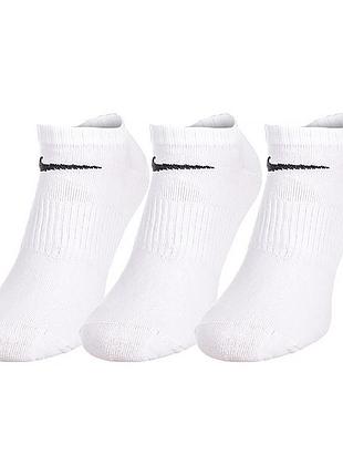 Мужские / женские носки найк оригинал nike lightweight no-show 3-pack white sx4705-101