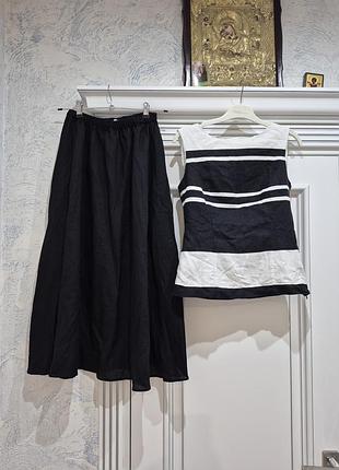 Льняний комплект костюм h&m