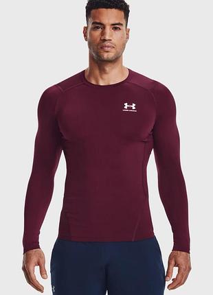 Лонгслів ua hg armour comp ls бордовий чол lg dt-1361524-609, цвет бордовий, размер (европа) - lg dt-1361524-609