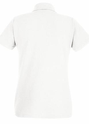 Женская футболка поло, тенниска premium polo lady-fit, 100% хлопок xs, 30 белый