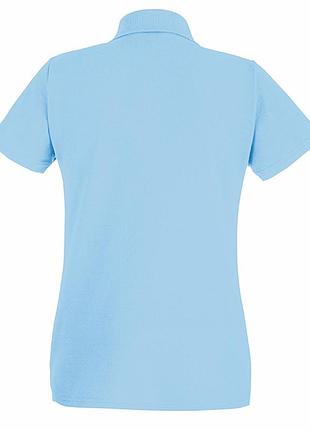 Женская футболка поло, тенниска premium polo lady-fit, 100% хлопок 2xl, yt небесно-голубой