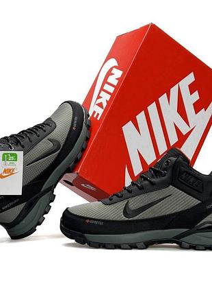 Мужские кроссовки nike rivah fur gore-tex khaki хаки зимние термо ботинки найм гор текс с мехом на зиму теплые 44