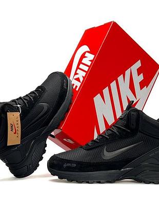 Мужские кроссовки nike rivah gtx fur gore tex черные термо кроссы найк ривах водостойкие на меху зимние с мембраной гор текс 44