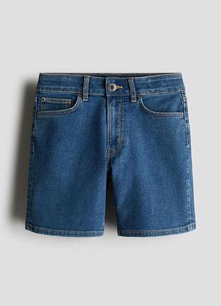 Подростковые джинсовые шорты для мальчика h&m 164 см синий (25062607b) 170 см