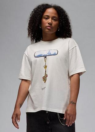 Жіноча футболка найк джордан оригінал nike jordan w ss gf gfx tee prs hf2861-133