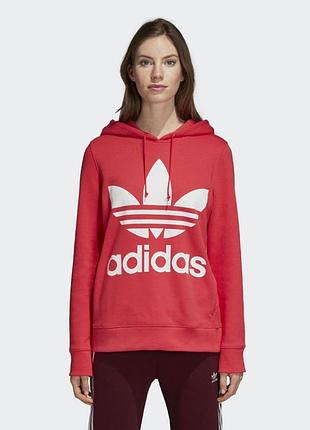 Женская толстовка адидас оригинал adidas trefoil hoodie (dh3136) dh3136