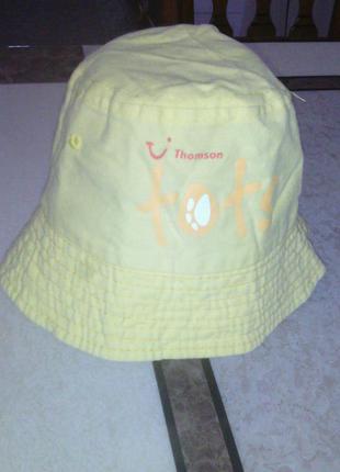 Легка яскрава жовта панамка дитяча 100% котон