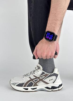 🐻 чоловічі кросівки asics gel-nimbus 10.1 beige black brown