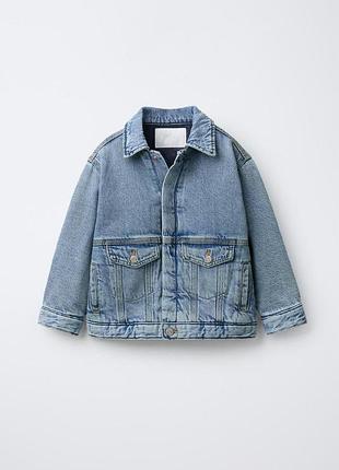 Детская джинсовая куртка для мальчика zara 86 см голубая (26021001a)