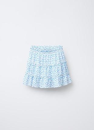 Підліткова спідниця-шорти для дівчинки zara 156 см блакитна (26021007e)