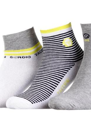 Жіночі шкарпетки сергіо тачіні оригінал sergio tacchini 3-pack жовтий, сірий жін 36-41 13150194-1
