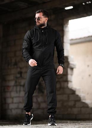 Зимовий чоловічий спортивний костюм stabitex black тр6476