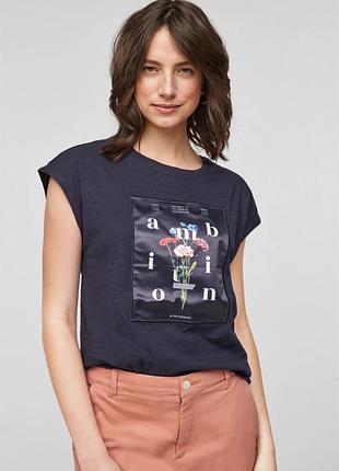 Футболка loose fit 14.103.32.x056-59d0 s.oliver 34 темно-синій 14.103.32.x056-59d0