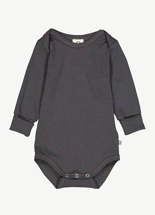 Дитяче боді green cotton 98 см антрацит (25111214c)