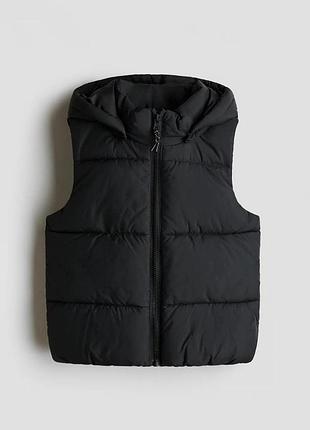 Детский стеганый дутый жилет для мальчика h&m 92 см черный (26031003a) 4-6 років, 110 - 116 см