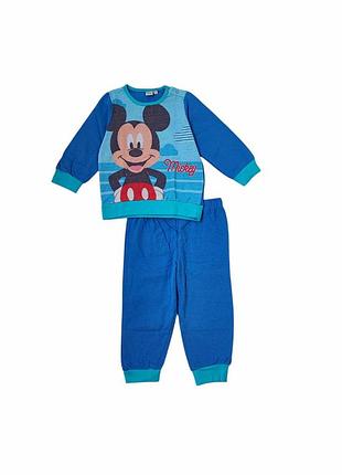 Дитяча тепла піжама для хлопчика disney 92 см синя (25100404b)