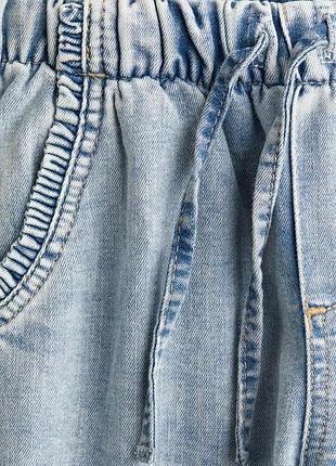 Детские джинсовые джоггеры для девочки h&m 98 см голубые (25122201b) 3-4 роки, 104 см 2