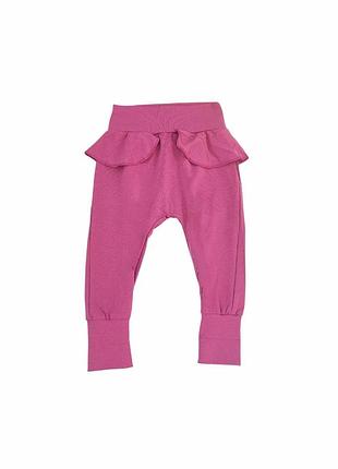 Дитячі штанці для новонародженої дівчинки green cotton 74 см рожеві (251112113)