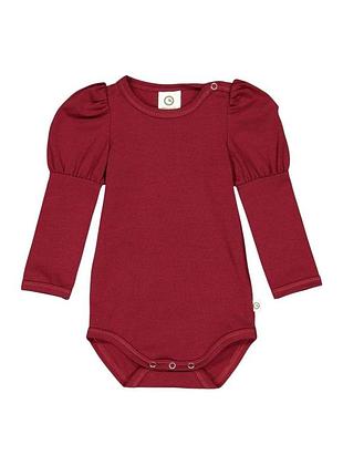 Детский боди для новорожденной девочки green cotton 74 см бордовый (25111218)