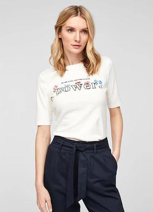 Футболка slim fit 14.103.32.x054-02d2 s.oliver 34 білий 14.103.32.x054-02d2