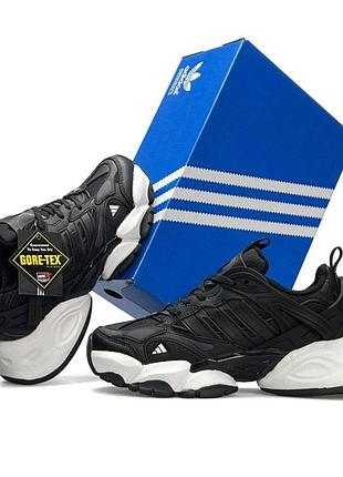 Мужские кроссовки adidas xlg runner deluxe gtx gore tex черно белые кроссы адидас ранер делюкс на мембране гортекс демисезонные 42