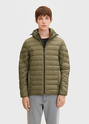 Куртка light weight jacket with hood 1031780-10415 tom tailor m хакі 1031780-10415